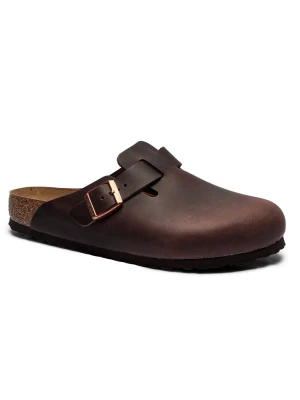 Birkenstock Skórzane mule Boston SFB LEOI Habana | regular fit