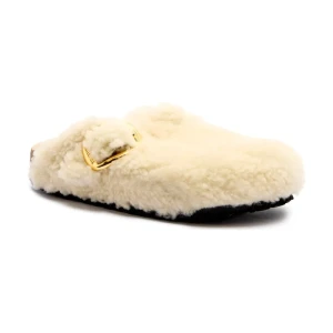Birkenstock Skórzane mule Boston | shearling | narrow fit