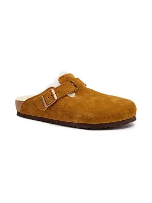 Birkenstock Skórzane mule Boston VL / Shearling