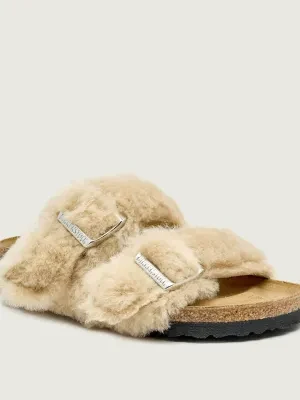 Birkenstock Skórzane obuwie domowe Arizona Shearling | z dodatkiem wełny