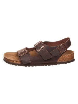 Birkenstock Skórzane sandały "Milano" w kolorze brązowym rozmiar: 42