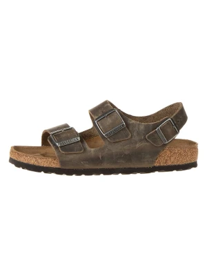 Birkenstock Skórzane sandały "Milano" w kolorze brązowym rozmiar: 42