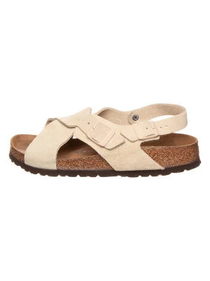 Birkenstock Skórzane sandały "Tulum" w kolorze beżowym rozmiar: 36
