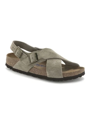 Birkenstock Skórzane sandały "Tulum" w kolorze szarobrązowym rozmiar: 37