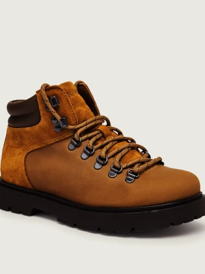 Birkenstock Skórzane trapery Jackson 2.0 | zamsz | narrow fit koniakowy