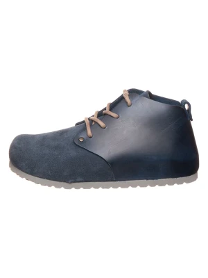 Birkenstock Skórzane trzewiki "Dundee" w kolorze niebieskim rozmiar: 45