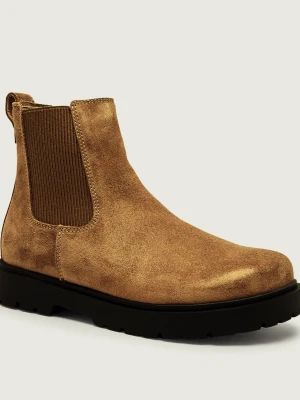 Birkenstock Sztyblety Highwood | zamsz | narrow fit brązowy