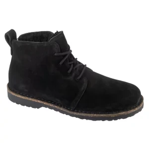Birkenstock Uppsala Mid Shearling 1028154, Damskie, Czarne, buty zimowe, skóra welurowa, rozmiar: 37
