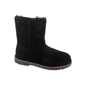 Birkenstock Uppsala Zip Shearling 1030047, Damskie, Czarne, buty zimowe, skóra welurowa, rozmiar: 36