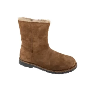 Birkenstock Uppsala Zip Shearling 1030054, Damskie, Brązowe, buty zimowe, skóra welurowa, rozmiar: 36