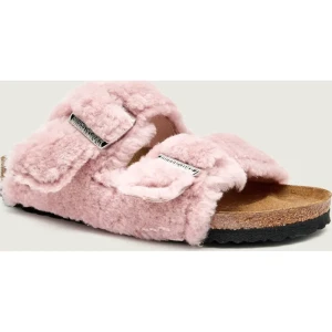 Birkenstock Wełniane klapki Arizona | shearling | narrow fit | z dodatkiem skóry