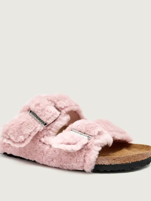 Zdjęcie produktu Birkenstock Wełniane klapki Arizona | shearling | narrow fit | z dodatkiem skóry
