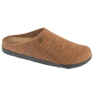 Birkenstock Zermatt Standard FE 1027977, Unisex, Brązowe, kapcie, filc, rozmiar: 40