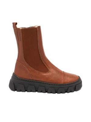 bisgaard Skórzane botki "Nilla" w kolorze jasnobrązowym rozmiar: 40
