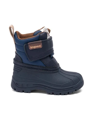 bisgaard Skórzane botki "Pixie" w kolorze granatowym rozmiar: 28
