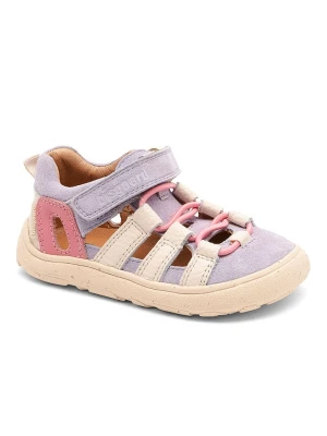 bisgaard Skórzane buty barefoot "Fiona" w kolorze fioletowo-kremowym rozmiar: 30