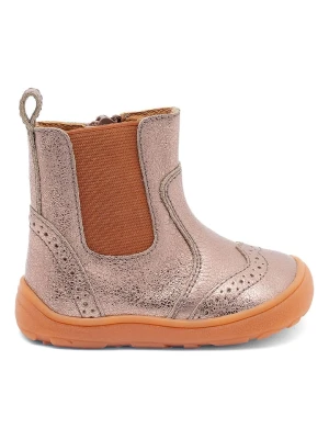 bisgaard Skórzane buty barefoot "Katie" w kolorze jasnoróżowo-złotym rozmiar: 27