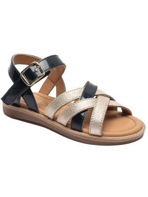 bisgaard Skórzane sandały w kolorze złoto-granatowym rozmiar: 26