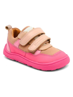bisgaard Skórzane buty barefoot "Elroy" w kolorze różowo-beżowym rozmiar: 20