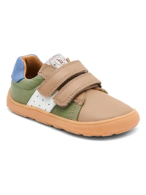 bisgaard Skórzane buty barefoot "Ricco" w kolorze beżowo-zielonym rozmiar: 34