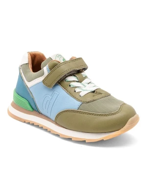 bisgaard Skórzane sneakersy "Walde" w kolorze oliwkowo-błękitnym rozmiar: 25