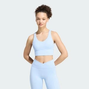 Biustonosz 3 Stripes Studio All Me Light Support Adidas Glow Blue