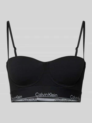 Biustonosz balconette z haftowanym logo Calvin Klein Underwear