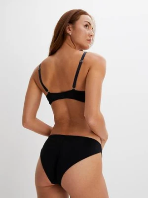 Biustonosz balkonetka na fiszbinach, z materiału z efektem wetlook bonprix