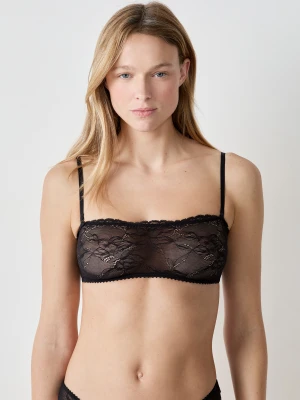 Biustonosz bandeau z koronki z odpinanymi ramiączkami Etam