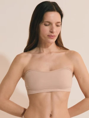 Biustonosz bandeau z odpinanymi ramiączkami z bawełny Etam