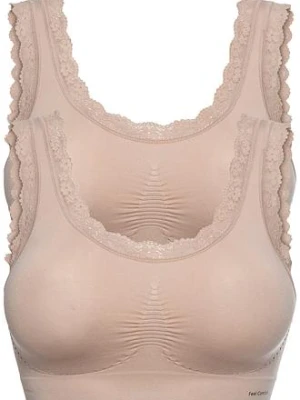 Biustonosz bezszwowy bustier z kolekcji Feel Comfort (2 szt.) bonprix
