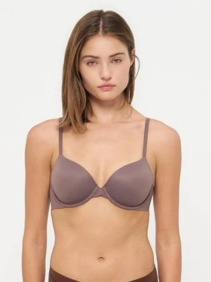Biustonosz bezszwowy Calvin Klein brązowy