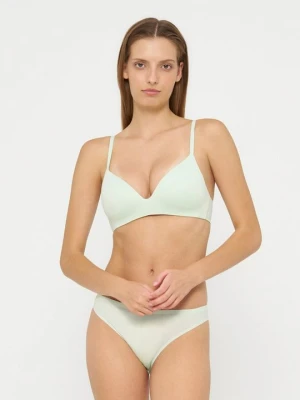 Biustonosz bezszwowy Calvin Klein jasnozielony