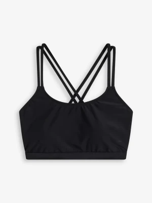 Biustonosz bikini bustier ze skrzyżowanymi ramiączkami BonPrix czarny