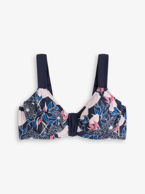 Biustonosz bikini minimizer BonPrix niebieski