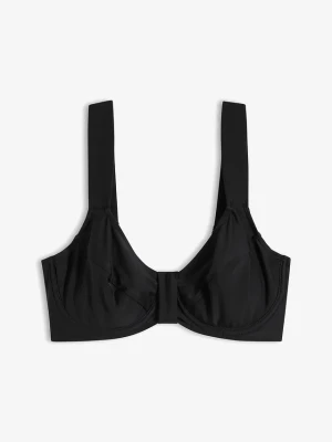 Biustonosz bikini minimizer z szerokimi ramiączkami BonPrix czarny
