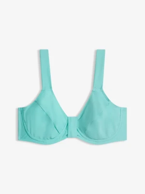 Biustonosz bikini minimizer z szerokimi ramiączkami BonPrix niebieski