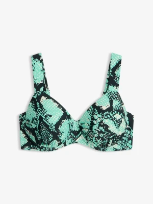 Biustonosz bikini minimizer z wyściełanymi ramiączkami BonPrix zielony