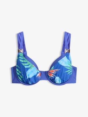 Biustonosz bikini na fiszbinach BonPrix niebieski