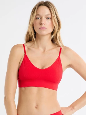 Biustonosz bralette bez fiszbin Etam czerwony