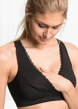 Biustonosz bustier do karmienia, bawełna organiczna bonprix