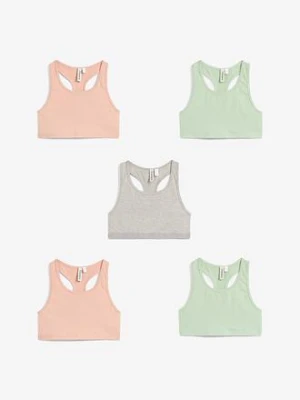 Biustonosz bustier z bawełną organiczną (5 szt.) bonprix