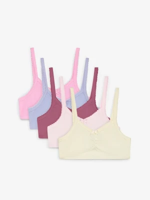 Biustonosz bustier z czystej bawełny organicznej (5 szt.) BonPrix biały