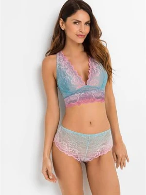 Biustonosz bustier z delikatną koronką w cieniowanych kolorach bonprix
