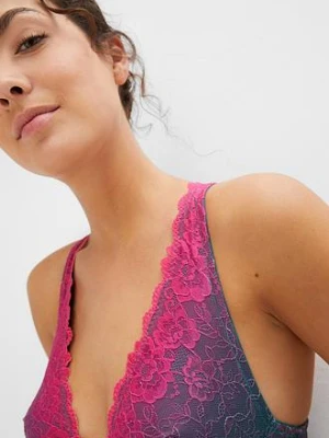 Biustonosz bustier z delikatną koronką w cieniowanych kolorach bonprix