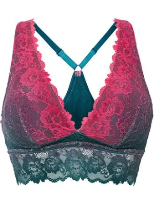Biustonosz bustier z delikatną koronką w cieniowanych kolorach bonprix