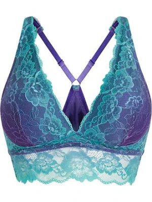 Biustonosz bustier z delikatną koronką w cieniowanych kolorach bonprix