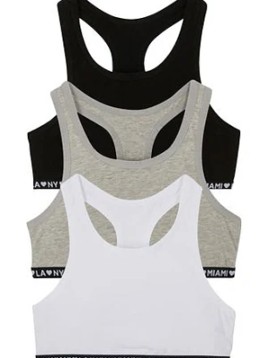 Biustonosz bustier z miękką bawełną (3 szt.) bonprix