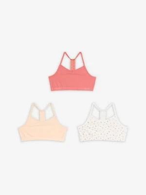 Biustonosz bustier z miękką bawełną i koronką (3 szt.) bonprix