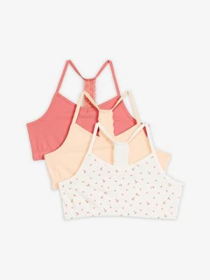Biustonosz bustier z miękką bawełną i koronką (3 szt.) bonprix